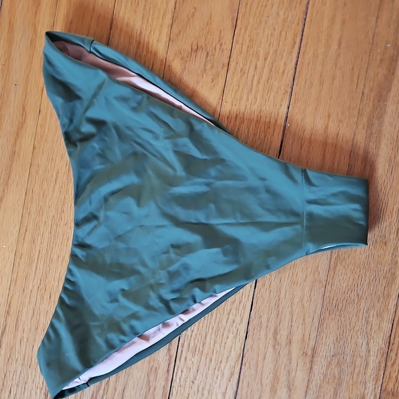 J Crew Green Bikini Bottom, Brand New With Tags & Liner, Sz S - Picture 4 of 4